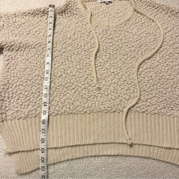 Young Fabulous & Broke Cream Beige Popcorn Knit Hoodie Sweater Hooded YFB - Picture 7 of 12